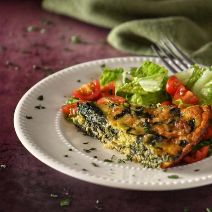 Easy Crustless Spinach Quiche Recipe - She Loves Biscotti