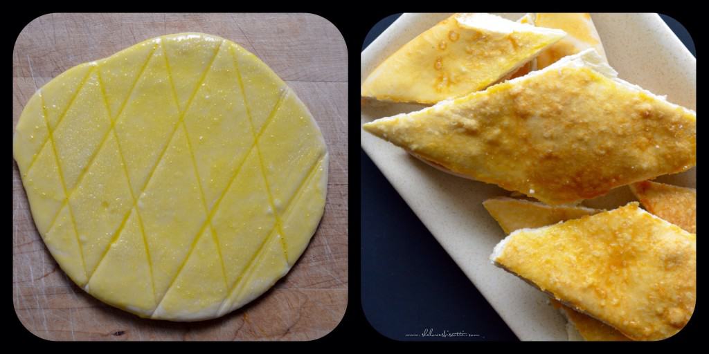 Leftover dough shaped into a pie.