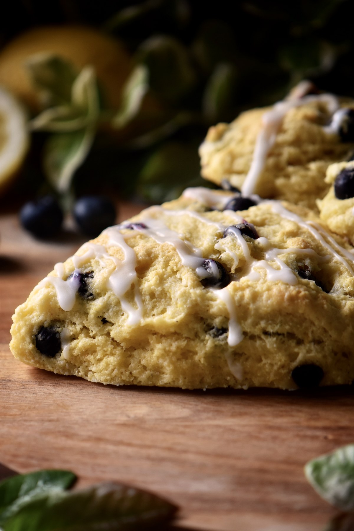 Lemon Blueberry Cornmeal Scones