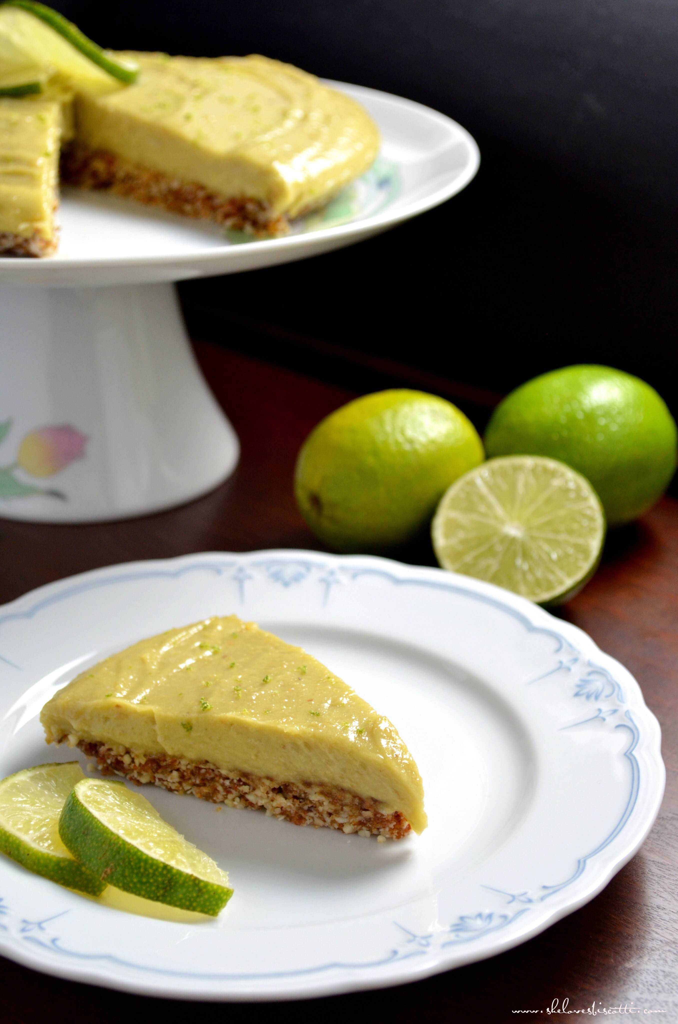 Vegan No Bake Key Lime Avocado Pie