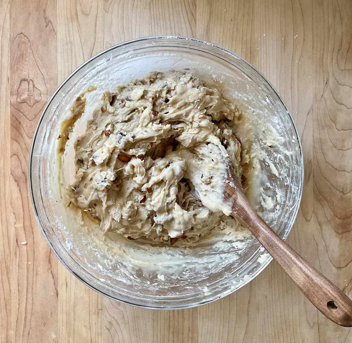 The date biscotti batter.