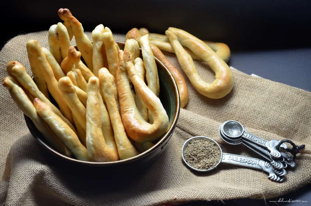 The ultimate Italian appetizer... anise taralli in a large bowl.