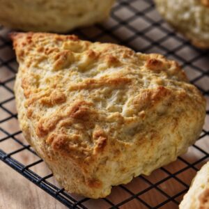 Freshly baked buttermilk biscuits.
