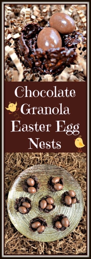 Chocolate Granola Easter Egg Nests