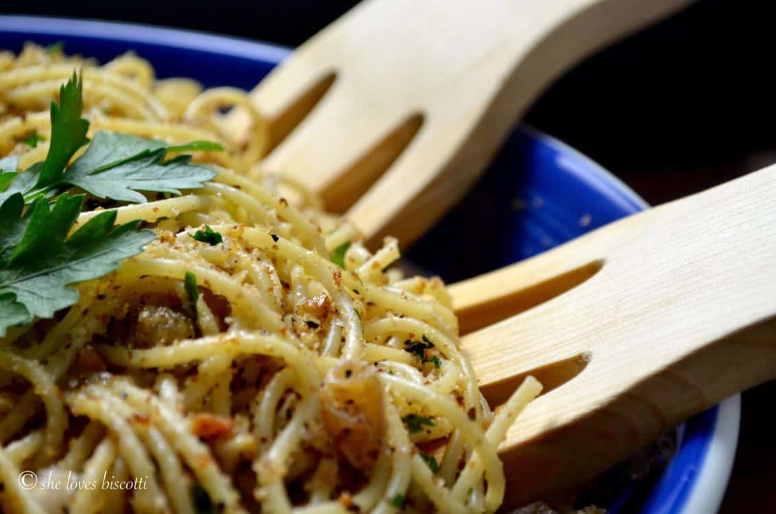 a close up of Saint Josephs Day Spaghetti.