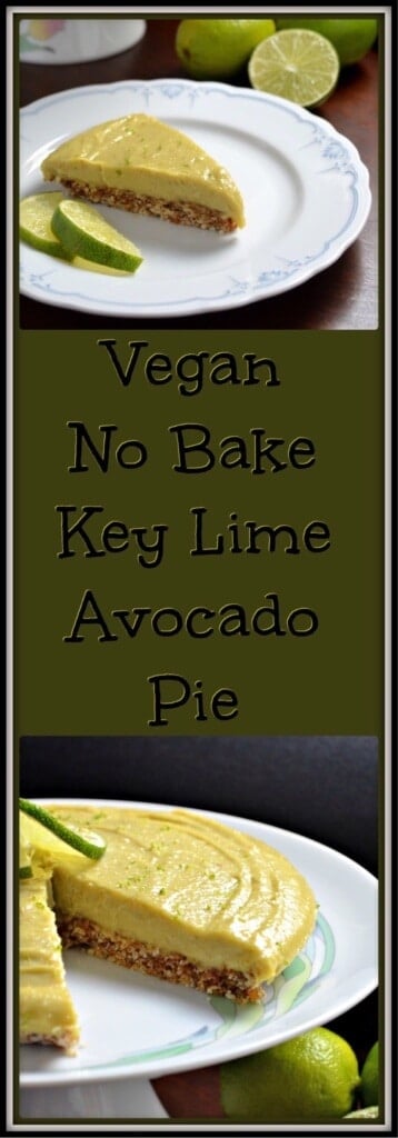 Vegan No Bake Key Lime Avocado Pie