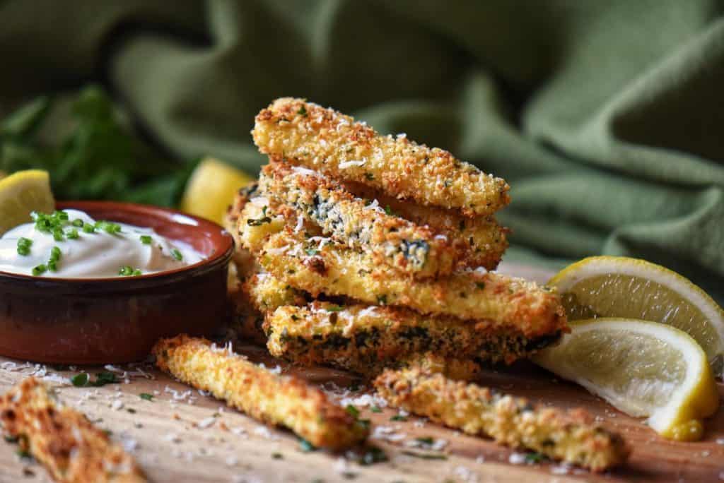 Baked Parmesan Encrusted Zucchini Sticks