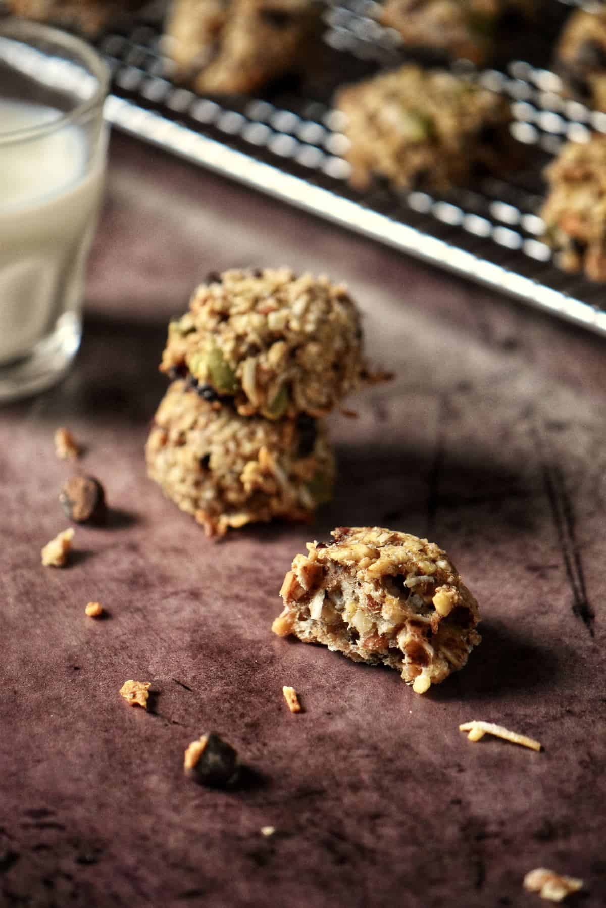 Banana Cookies on a counter.