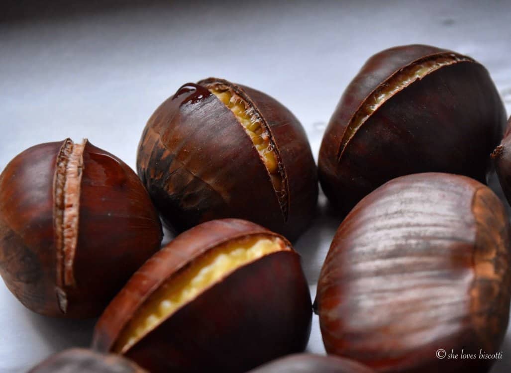 Perfectly roasted chestnuts.