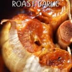 A close up shot of roasted garlic cloves.