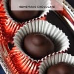 Homemade Chocolate Hazelnut Kisses on a silver tray.