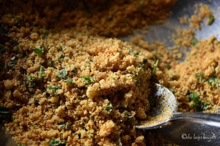 A close up of the mixture of herbs and spices.