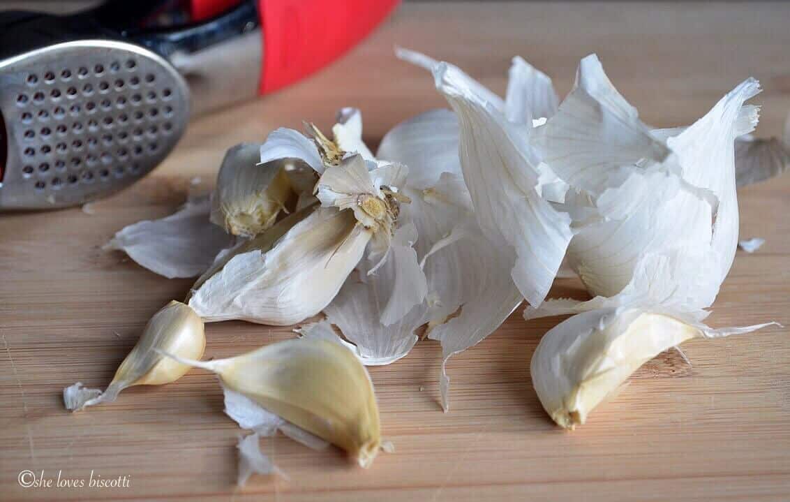 Cloves of garlic are pictured.