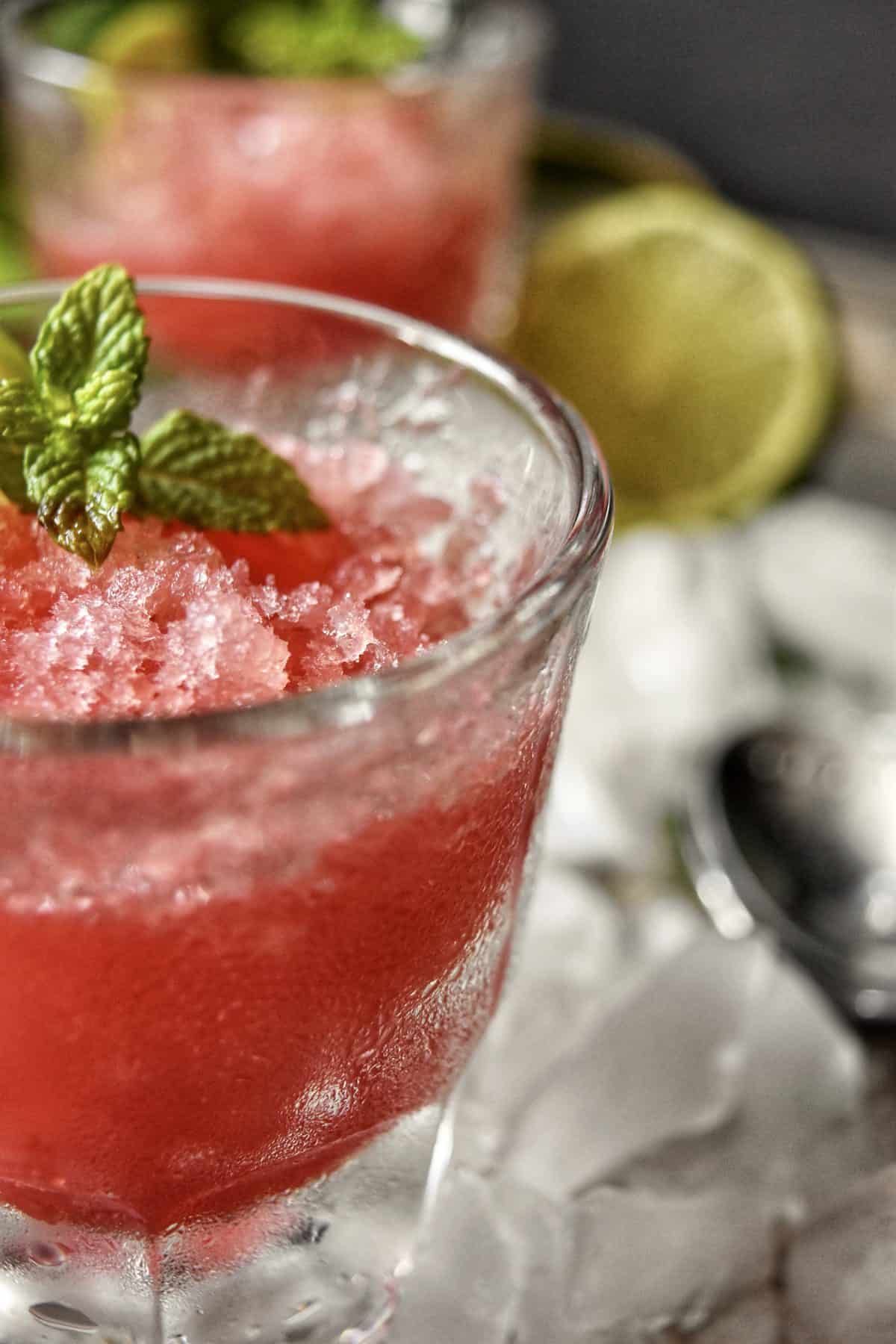 Cool Watermelon Lime Italian Granita Ice