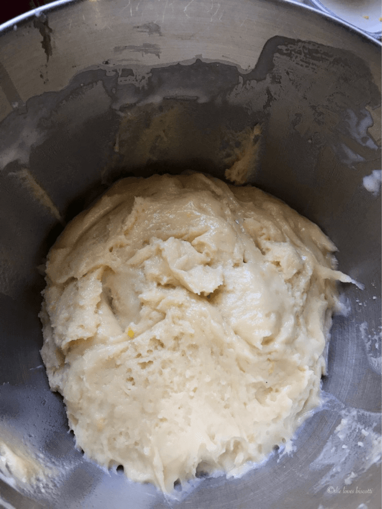 Dough for lemon cookies.