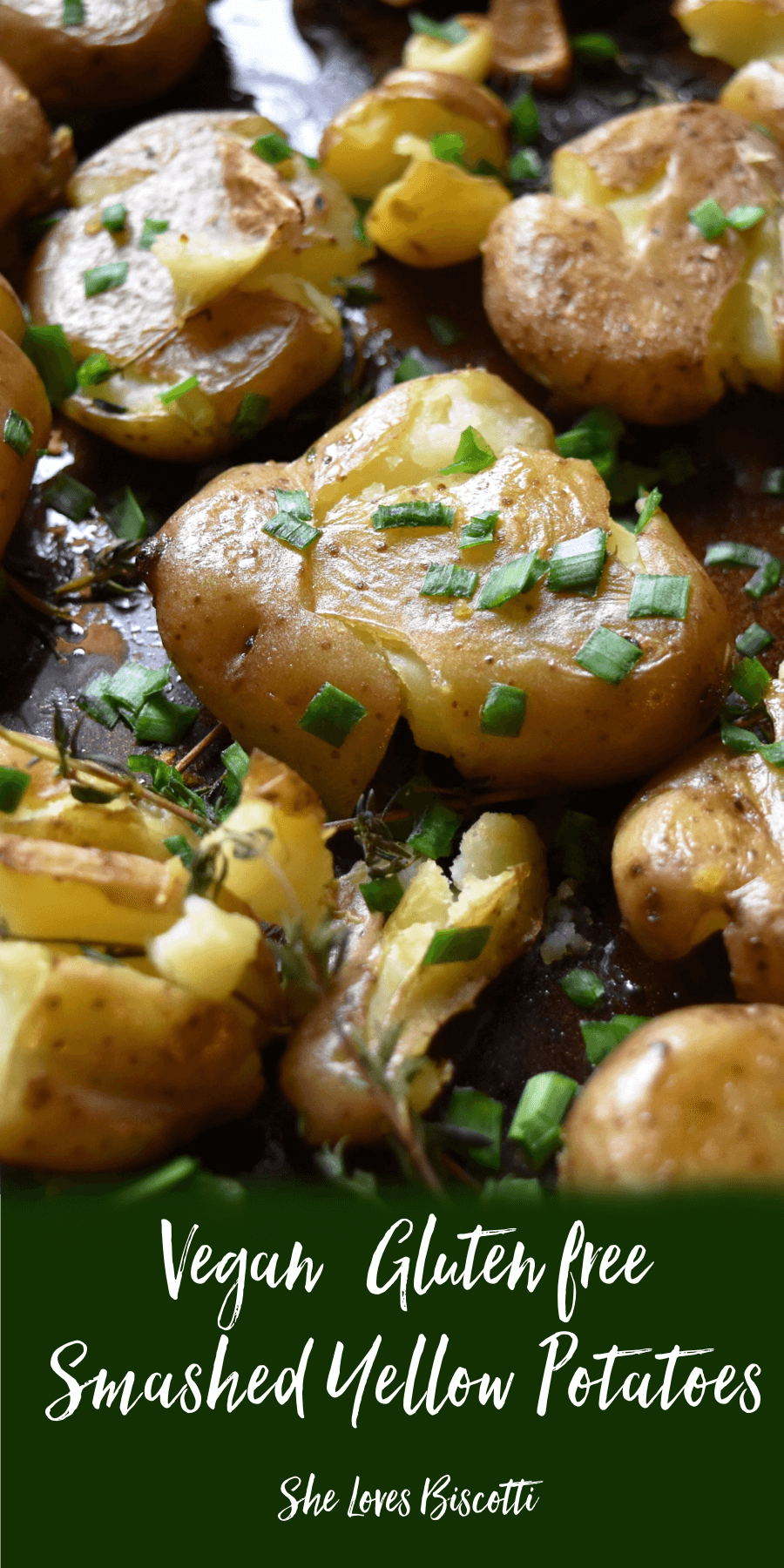 Garlic Chives Smashed Fingerling Yellow Potatoes She Loves Biscotti
