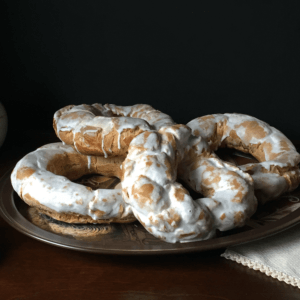 A few of the Best Homemade Italian Easter Egg Taralli di Filomena on a tray.