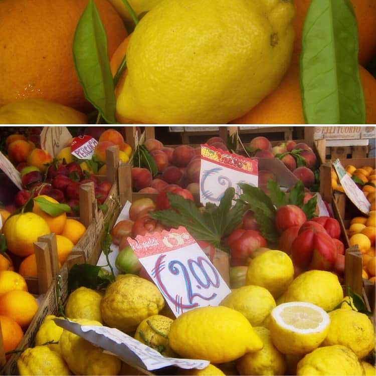 Sorrento lemons for sale in Sorrento.