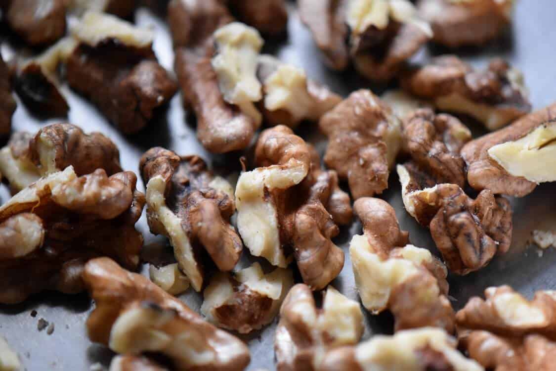 Walnuts being toasted.