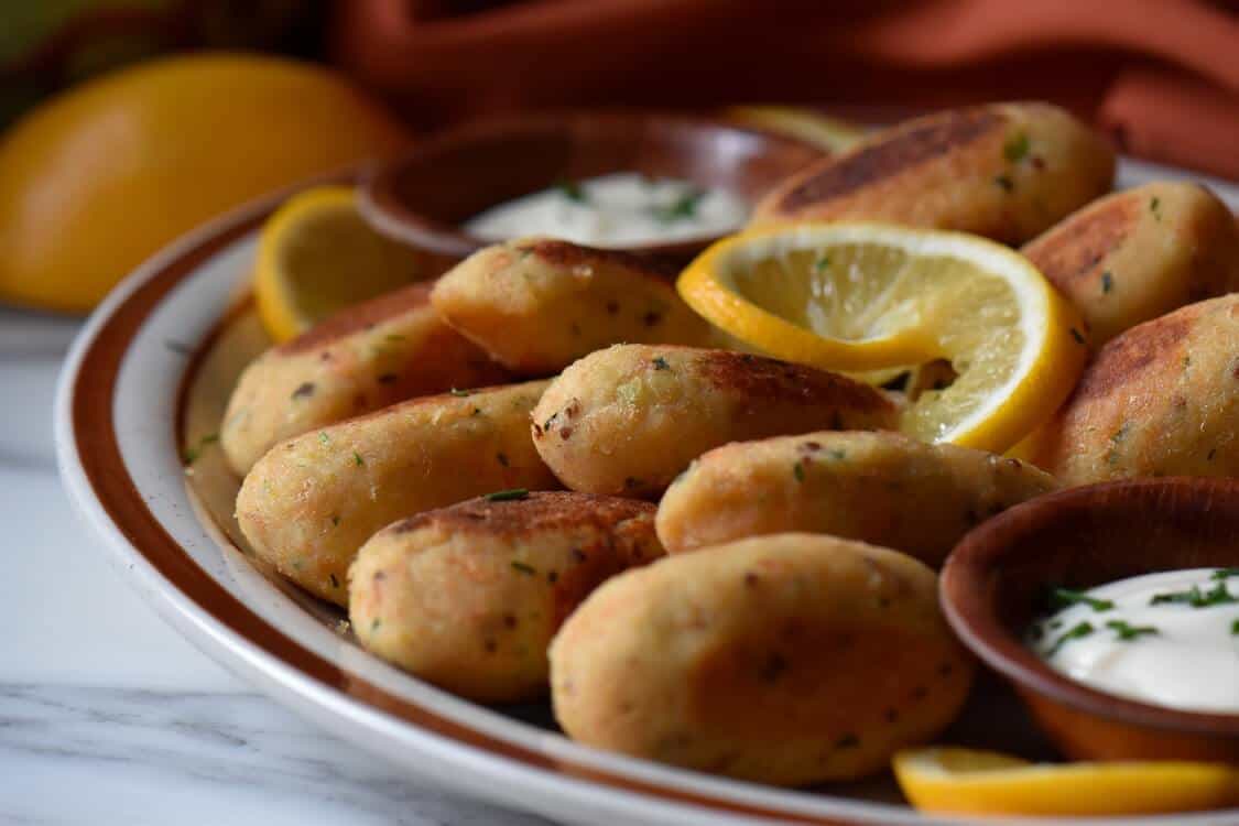 A plate of the Best Salmon Croquettes Recipe.