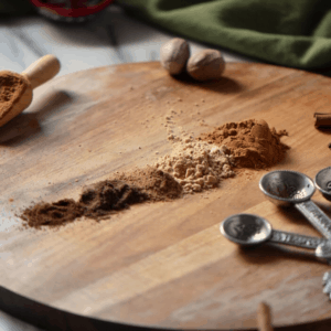 The ingredients used to make pumpkin spice include cinnamon, ginger, nutmeg, allspice, and cloves.
