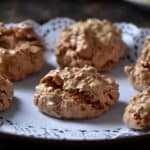A crispy looking brutti ma buoni Italian cookie on a platter.