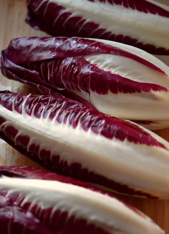 The wonderful purple colors of a radicchio.