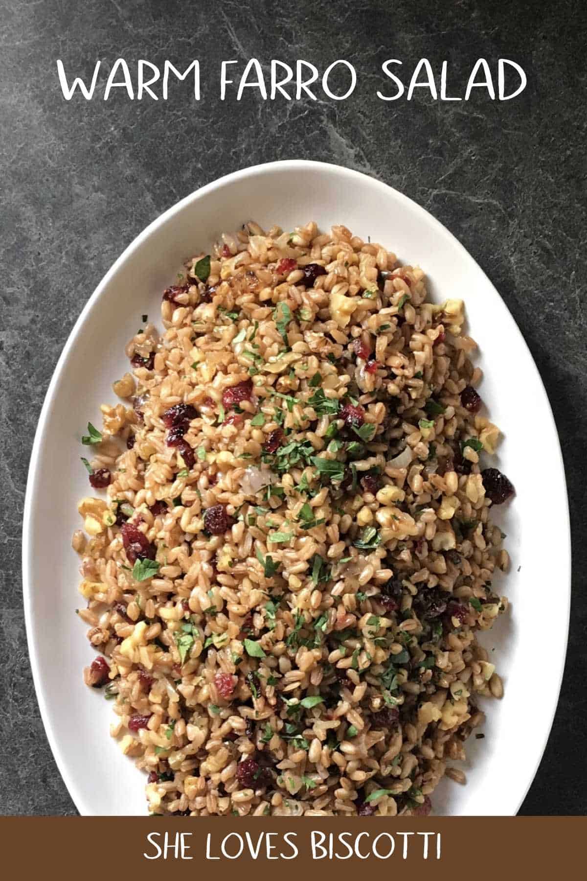 Warm Farro Salad Perfect for Fall She Loves Biscotti