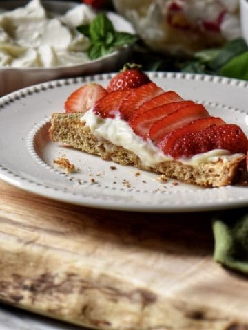 Strawberries and ricotta on toast.