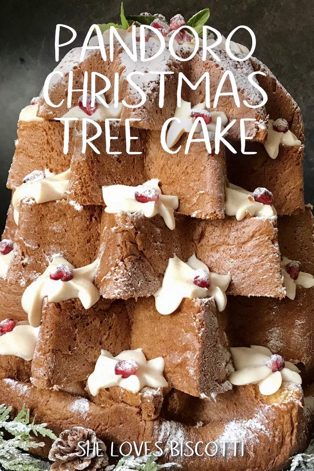 Pandoro Christmas Tree Cake: A No-Bake Dessert - She Loves Biscotti