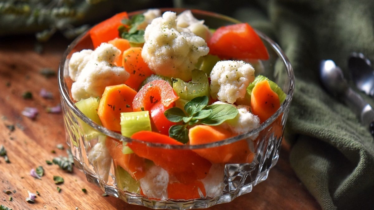  dish of Italian giardiniera.