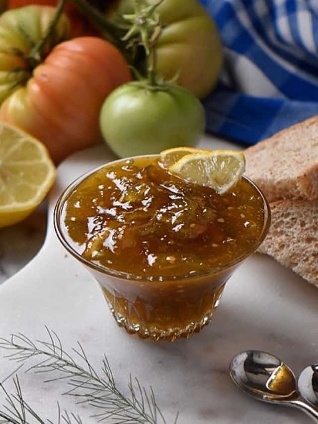 How to Make Green Tomato Jam Story She Loves Biscotti