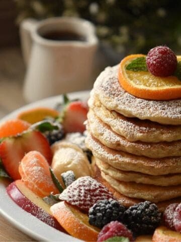 A stack of pancakes to celebrate Pancake Day.