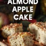 Almond apple cake with a nutty topping