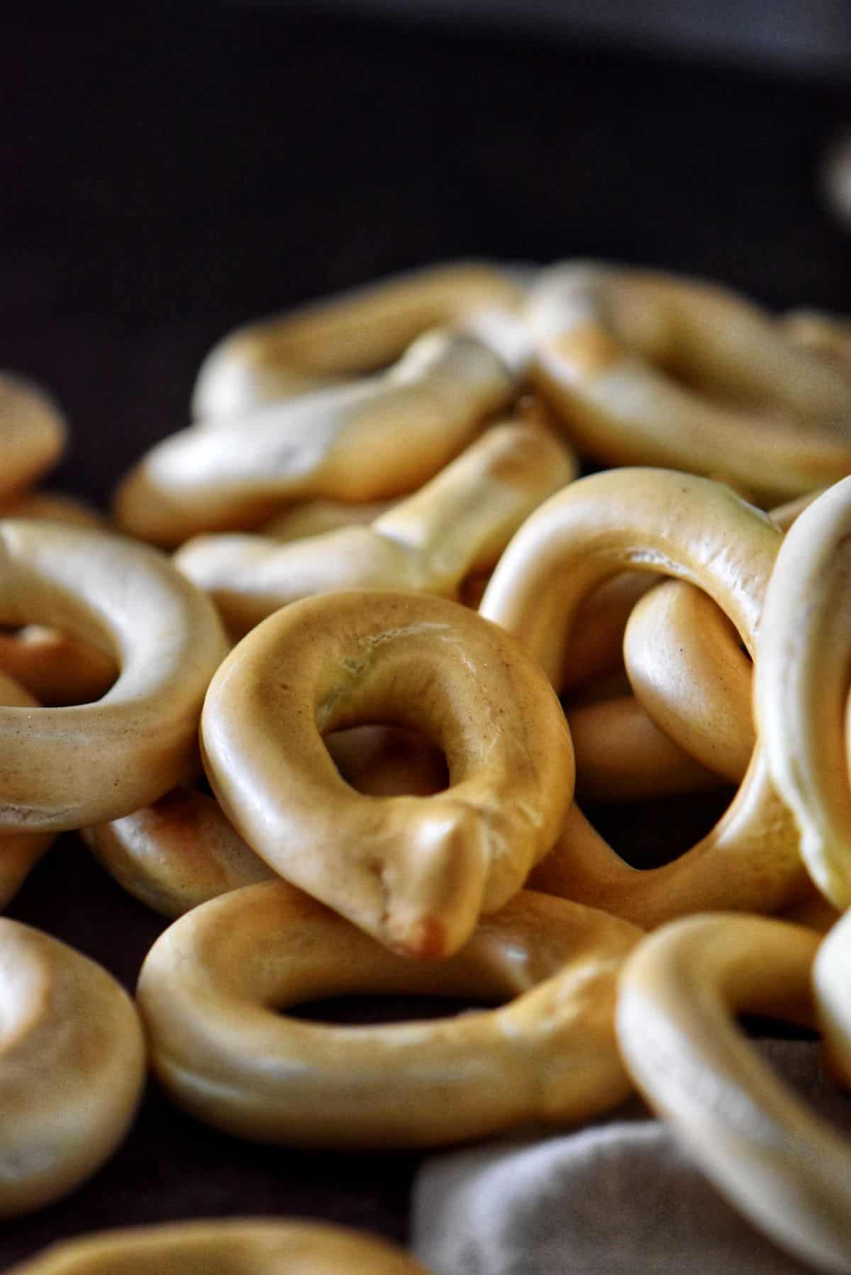 A plate full of Mamma Nonna"s Taralli.