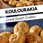 Easter Greek cookies on a platter.