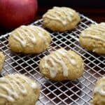 Glazed Apple Cookies on a rack.