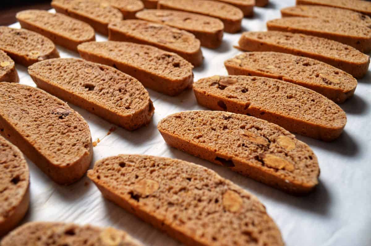 Simple Classic Italian Honey Almond Cocoa Biscotti