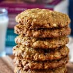 A stack of oatmeal carrot cookies.