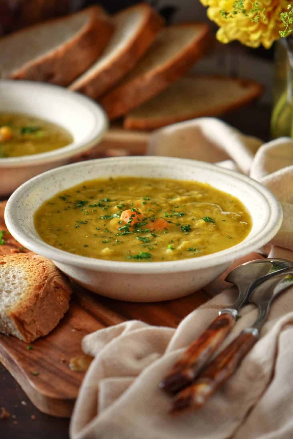 Vegetarian Split Pea Soup: A Slow Cooker Recipe - She Loves Biscotti