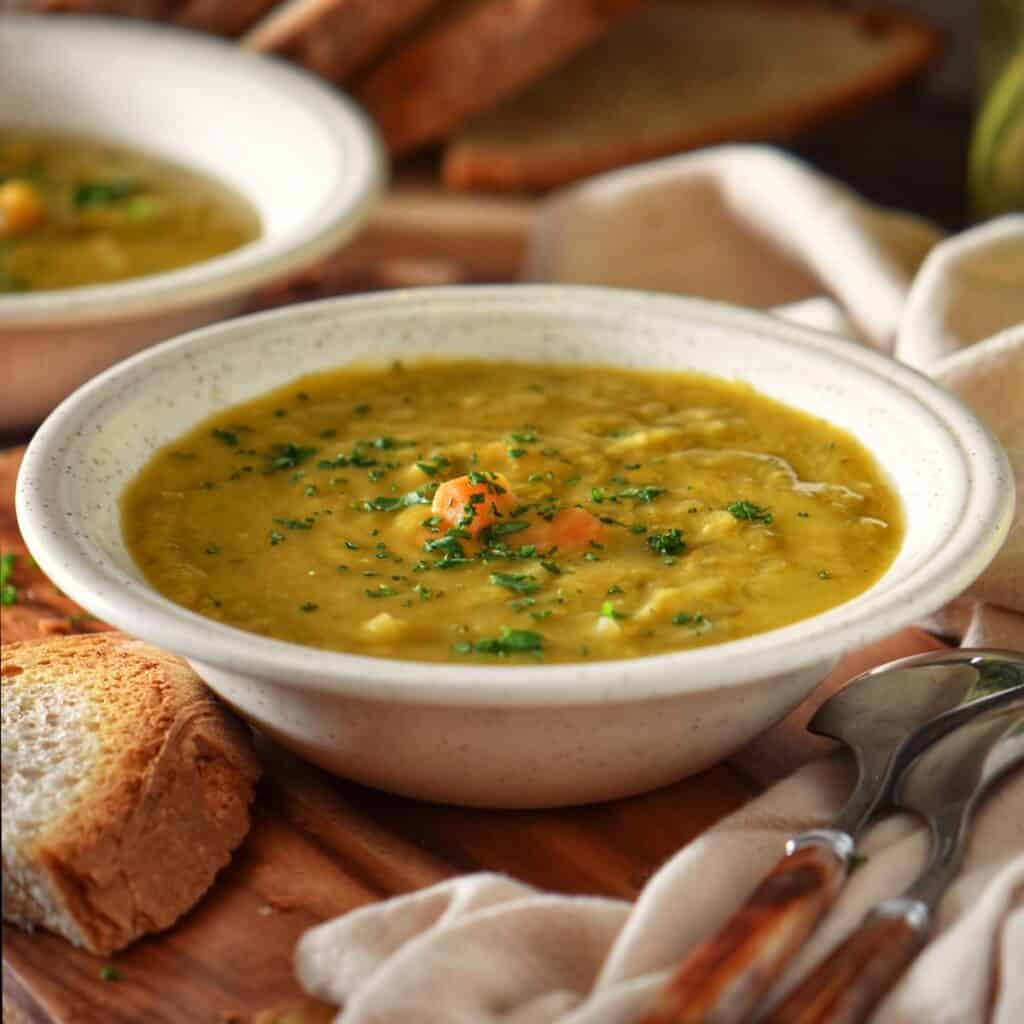 Vegetarian Split Pea Soup A Slow Cooker Recipe She Loves Biscotti