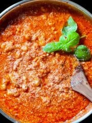 Cavatelli with tomato ricotta sauce
