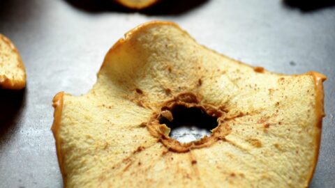Candied Apple Chips - Baked Apple Chips - Fake Ginger