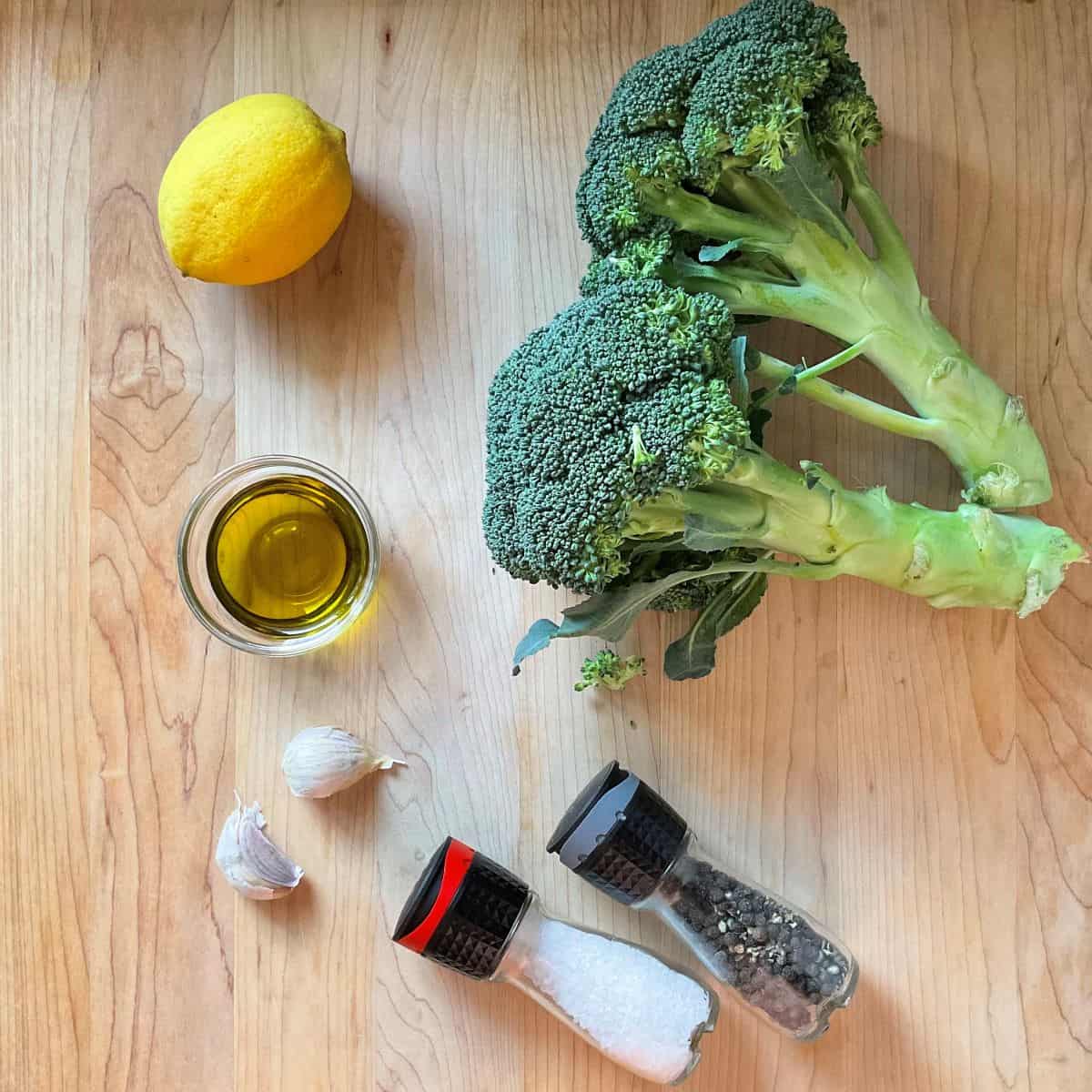 Ingredients to make crispy broccoli.