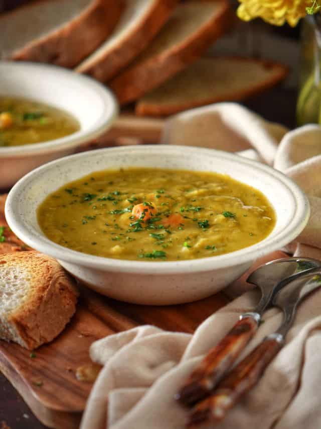 Vegetarian Slow Cooker Split Pea Soup Story