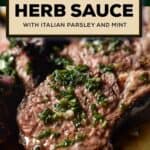 A Pinterest pin of Homemade garlic herb sauce.